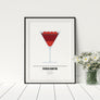 French Martini Cocktail Print - Printers Mews