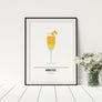 Buck Fizz Cocktail Poster - Printers Mews