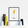 Buck Fizz Cocktail Poster - Printers Mews