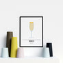 French 75 Cocktail Poster - Printers Mews