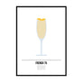 French 75 Cocktail Poster - Printers Mews