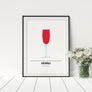 Kir Royale Cocktail Poster - Printers Mews