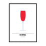 Kir Royale Cocktail Poster - Printers Mews