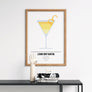 Lemon Drop Martini Cocktail Print - Printers Mews
