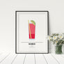 Sea Breeze Cocktail Poster - Printers Mews