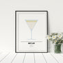 White Lady Cocktail Poster - Printers Mews