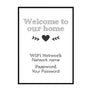 Custom WiFi Network and Password Sign