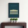 Athens Acropolis Minimalistic Travel Poster - Printers Mews