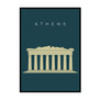 Athens Acropolis Minimalistic Travel Poster - Printers Mews