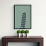 Leaning Tower Of Pisa Minimalistic Travel Poster - Printers Mews