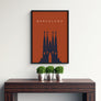 Barcelona Sagrada Familia Minimalistic Poster - Printers Mews