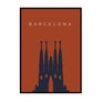 Barcelona Sagrada Familia Minimalistic Poster - Printers Mews