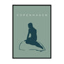 Copenhagen Little Mermaid Travel Poster - Printers Mews