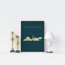 Las Vegas Silhouette Landmark Poster - Printers Mews