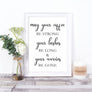 Kitchen Wall Art May Your Coffee Be Strong Your Lashes Be Long and Our Worries Be Gone Print Quote