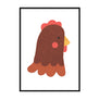 framed baby animal prints for nursery Hen