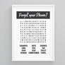 Forget Your Phone (Game) Kids Bathroom Prints Wall Art