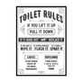 Toilet Rules Poster - Printers Mews