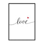 Love Script Red Heart - Printers Mews