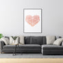 Pink Abstract Heart - Printers Mews
