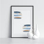 Blue Watercolor Strokes - Printers Mews