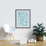 Irregular Blue Water Drop Shapes - Printers Mews