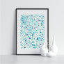Irregular Blue Water Drop Shapes - Printers Mews