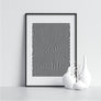 Black and White Irregular Lines - Printers Mews