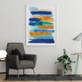 Blue and Yellow Watercolor Strokes - Printers Mews