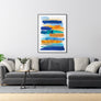 Blue and Yellow Watercolor Strokes - Printers Mews