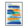 Blue and Yellow Watercolor Strokes - Printers Mews