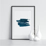 Dark Blue Watercolor Strokes - Printers Mews