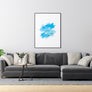 Blue Watercolor Cloud Shape - Printers Mews