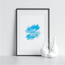 Blue Watercolor Cloud Shape - Printers Mews