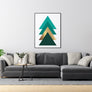 Green and Gold Triangles Lined Up - Printers Mews