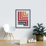 Red and Black Bent Lines - Printers Mews
