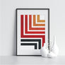 Red and Black Bent Lines - Printers Mews