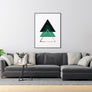 Green Black and Gold Triangles - Printers Mews