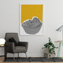 Irregular Shape With Yellow Background - Printers Mews