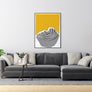 Irregular Shape With Yellow Background - Printers Mews