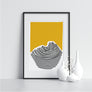 Irregular Shape With Yellow Background - Printers Mews