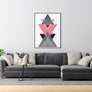 Black Pink Triangles - Printers Mews