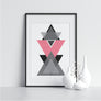 Black Pink Triangles - Printers Mews