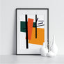 Irregular Shapes With Black Lines - Printers Mews