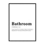 Bathroom Definition Wall Print
