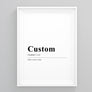 Custom Definition Print