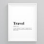 Travel Definition Poster