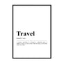 Travel Definition Wall Print