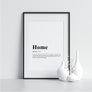 Home Funny Definition Poster