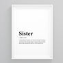 Sister Definition Poster